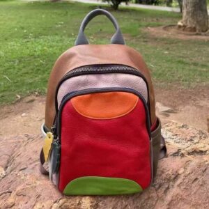 Stylish Colorful Leather Backpack for All Ages