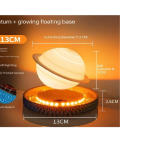 Magnetic Floating Saturn Lamp with Glowing Base