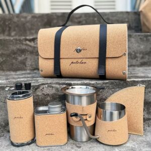 Petolan Cork Coffee Set for Outdoor Enthusiasts